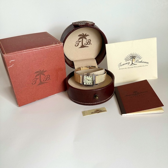 Tommy Bahama  Ladies Watch Sterling Ag 925 TB w/ Ori . Box.Tags, Booklet. Unused - Picture 1 of 10